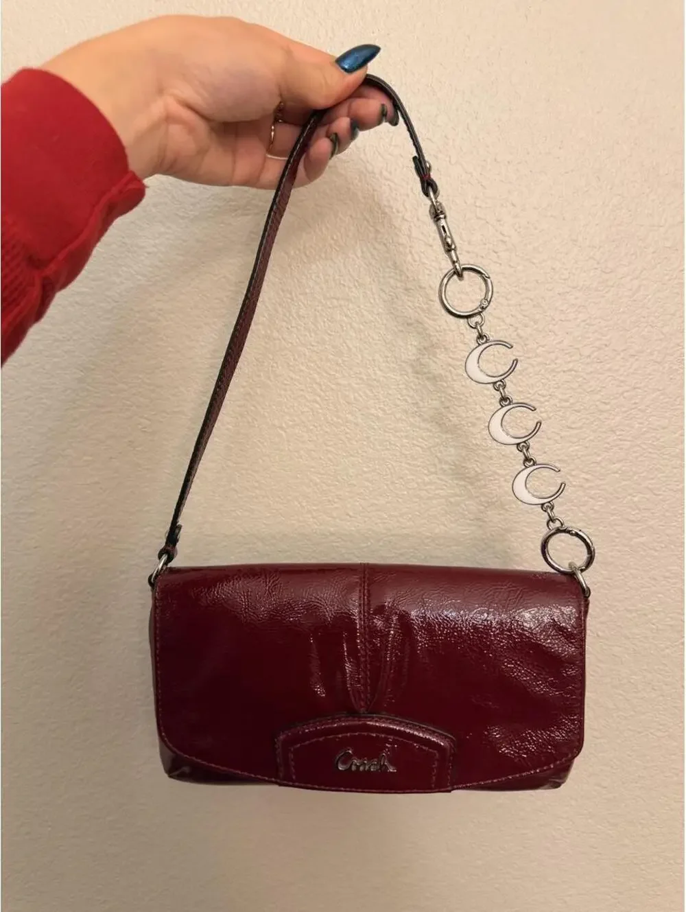 Red Patent Leather Coach Wristlet!